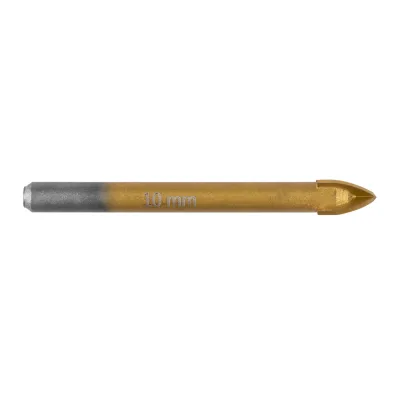 GRAPHITE Univerzális, 4 élű üvegfúró, fa, műanyag, fém kőzetanyagok fúrásához, Titánium bevonat, 10mm fúrószár