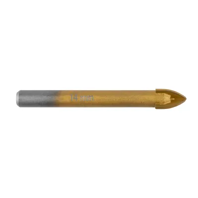 GRAPHITE Univerzális, 4 élű üvegfúró, fa, műanyag, fém kőzetanyagok fúrásához, titánium bevonat, 14mm fúrószár