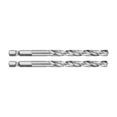 GRAPHITE Csigafúró, 1/4" hatszög szárral, HSS DIN338, 6.5mm, 2db fúrószár