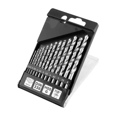 GRAPHITE Csigafúró készlet, HSS-G, 13db-os, 2-8mm fúrószár