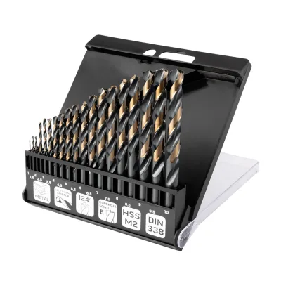 NEO HSS-CNC csigafúró készlet, 124°, Pro-Tec, 1-10mm, 19db fúrószár