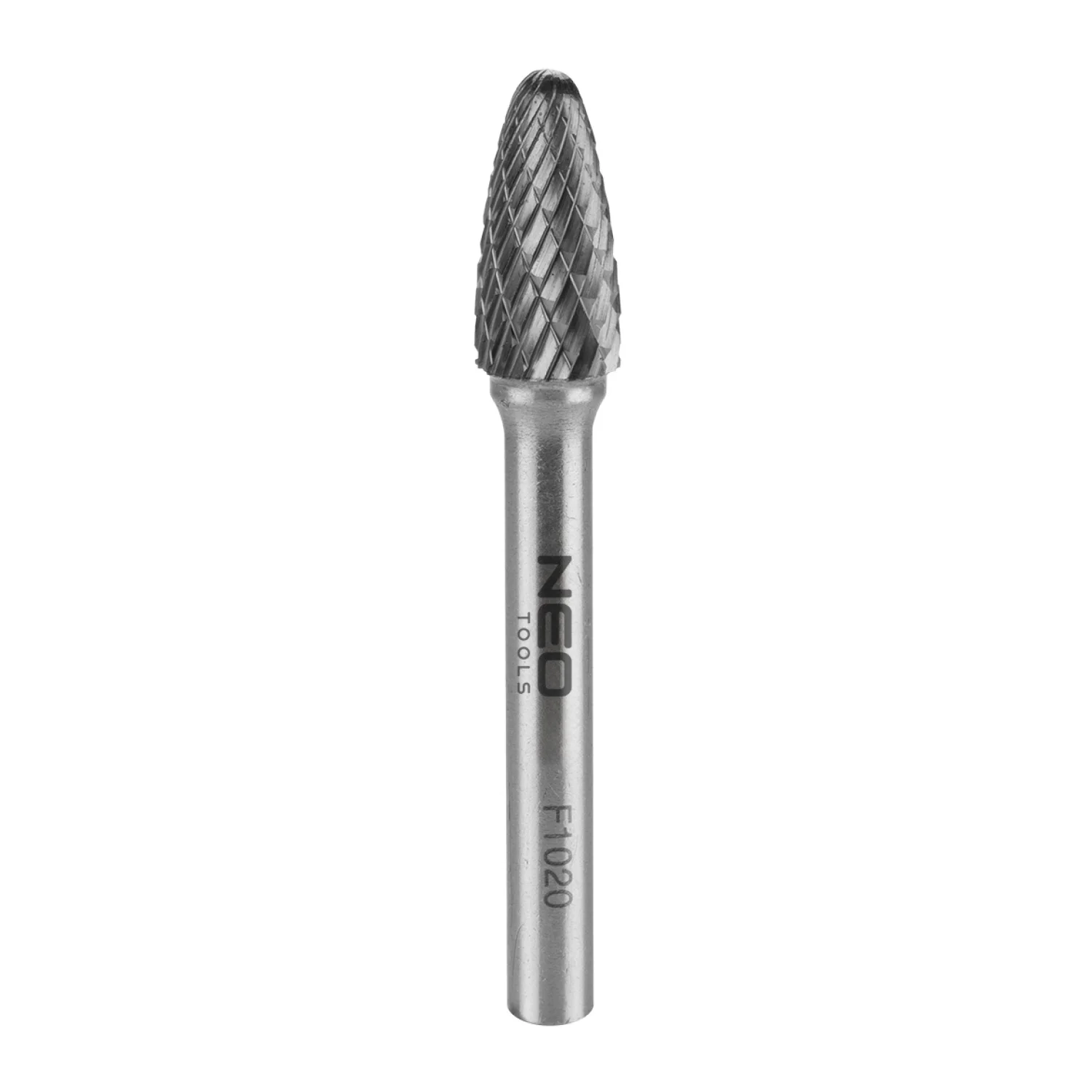 NEO Keményfém marófej, turbómaró, F csúcsíves, 10x20mm, szár méret 6x45mm
