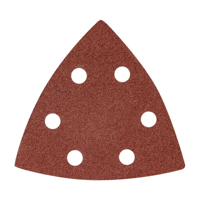NEO Csiszolópapír tépőzáras delta 93x93mm, K80, lyukas, 5db, min. rendelés: 5cs csiszolólapok és -szalag