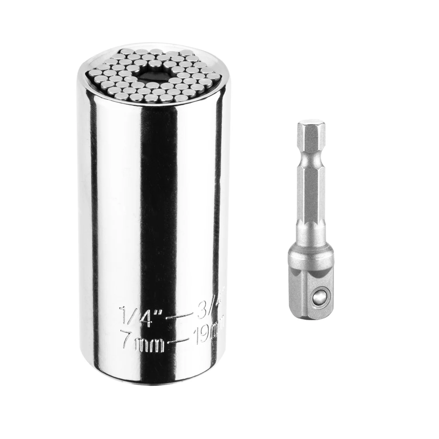 GRAPHITE Univerzális dugókulcs 7-19mm, 1/4" alumínium-3/4" alumínium