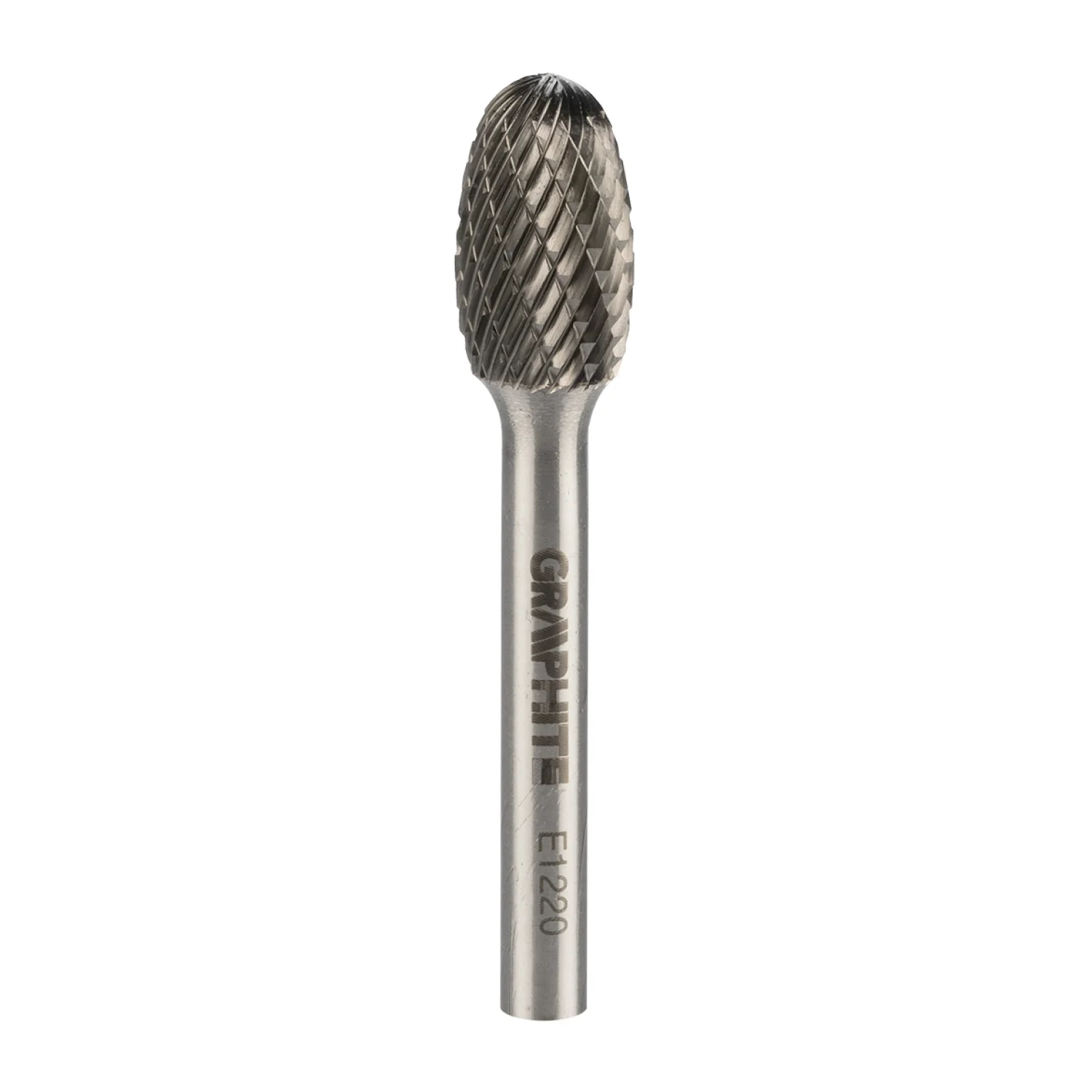 GRAPHITE Keményfém marófej, turbómaró, E csepp, ovális, 12x20mm, szár méret 6x45mm