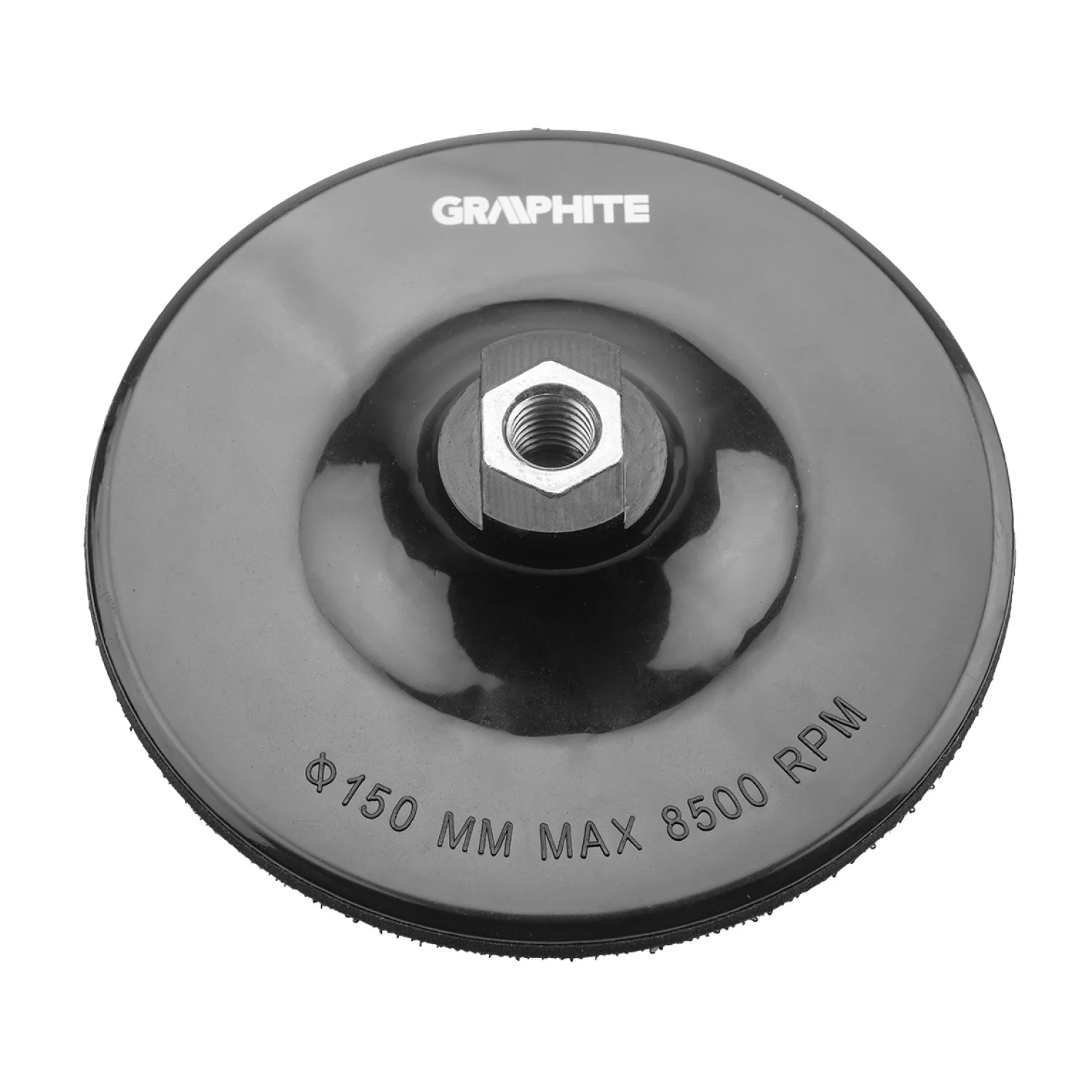 GRAPHITE Rugalmas csiszolótányér tépőzáras 150mm, M14