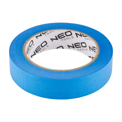 NEO Ragasztószalag festőszalag kék, papír, precíziós, időjárásálló, 14napig UV álló, nyílászárókhoz, 25mm x 50m festő- és burkolószerszám