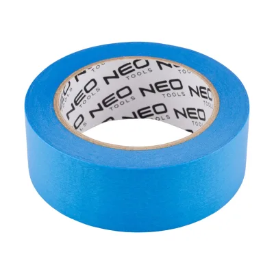 NEO Ragasztószalag festőszalag kék, papír, precíziós, időjárásálló, 14napig UV álló, nyílászárókhoz, 38mm x 50m festő- és burkolószerszám