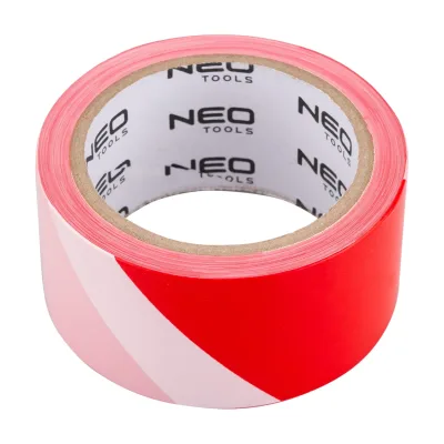 NEO Jelzőszalag piros-fehér, 50mm x 100m festő- és burkolószerszám