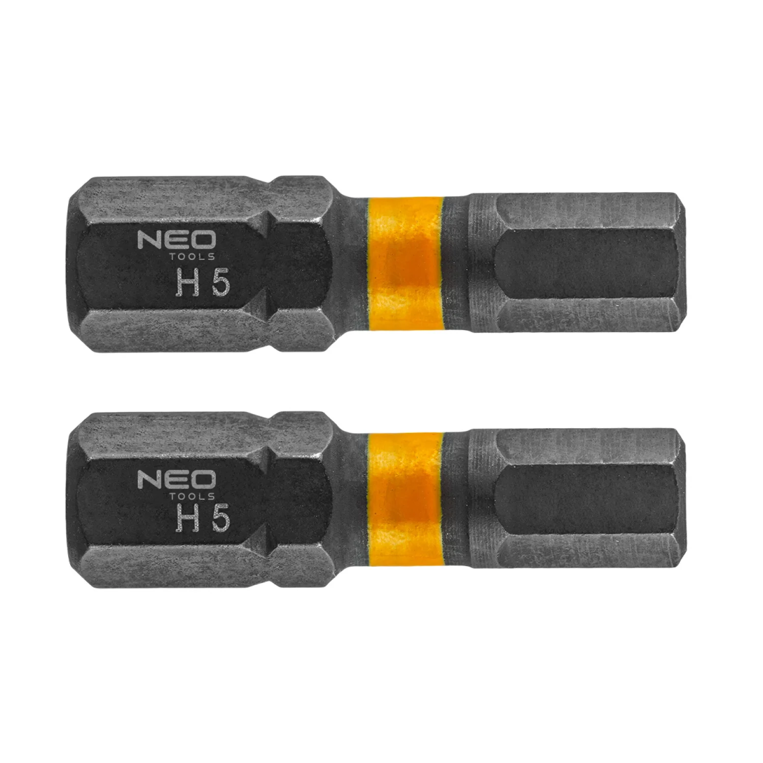 NEO Torziós ütvecsavarozó bit, hatlapú, HEX5x25mm, 2db