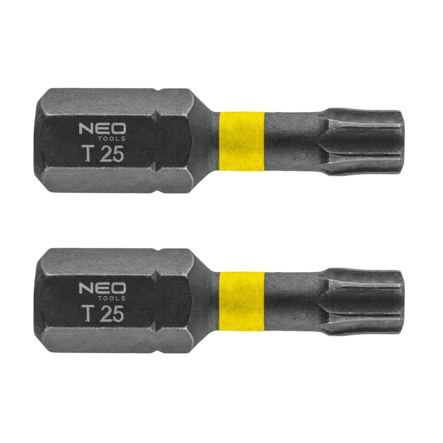 NEO Torziós ütvecsavarozó bit Torx 25x25mm, 2db