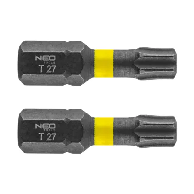 NEO Torziós ütvecsavarozó bit Torx 27x25mm, 2db csavarhúzók és bitfej