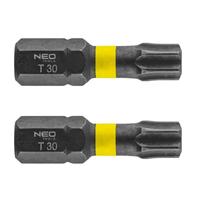 NEO Torziós ütvecsavarozó bit Torx 30x25mm, 2db csavarhúzók és bitfej