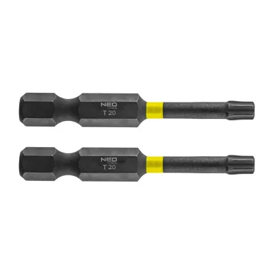 NEO Torziós ütvecsavarozó bit Torx 20x50mm, 2db csavarhúzók és bitfej