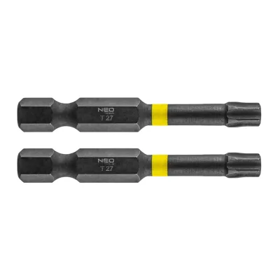 NEO Torziós ütvecsavarozó bit Torx 27x50mm, 2db csavarhúzók és bitfej