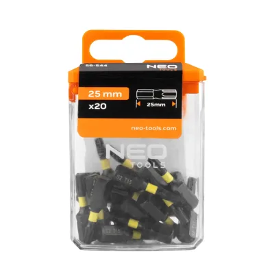 NEO Torziós ütvecsavarozó bit Torx 15x25mm, 20db csavarhúzók és bitfej