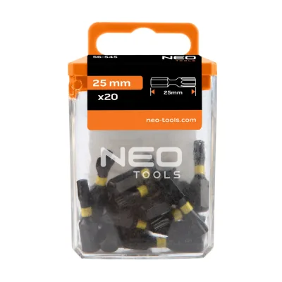 NEO Torziós ütvecsavarozó bit Torx 20x25mm, 20db csavarhúzók és bitfej