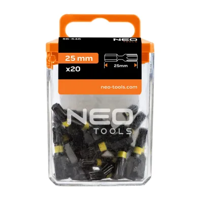 NEO Torziós ütvecsavarozó bit Torx 25x25mm, 20db csavarhúzók és bitfej