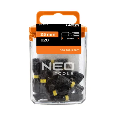 NEO Torziós ütvecsavarozó bit Torx 30x25mm, 20db csavarhúzók és bitfej