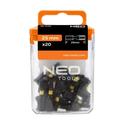 NEO Torziós ütvecsavarozó bit Torx 10x25mm, 20db csavarhúzók és bitfej