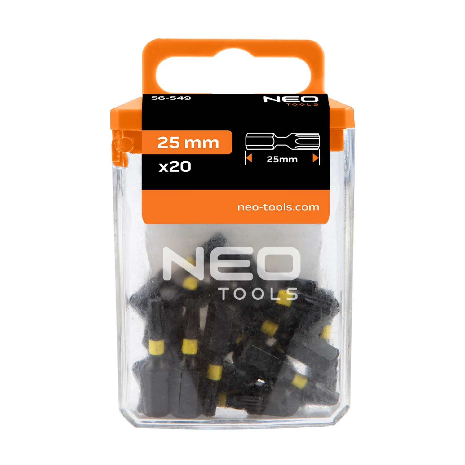 NEO Torziós ütvecsavarozó bit Torx 10x25mm, 20db