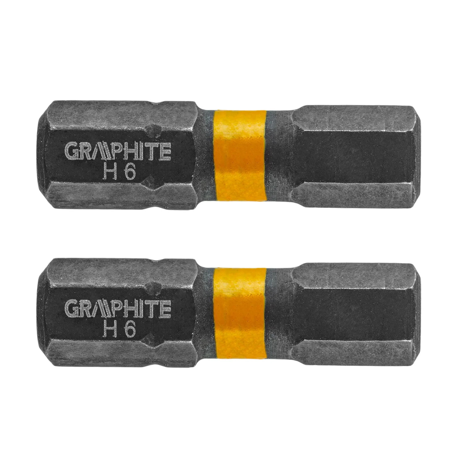 GRAPHITE Torziós ütvecsavarozó bit, hatlapú, 6x25mm, 2db