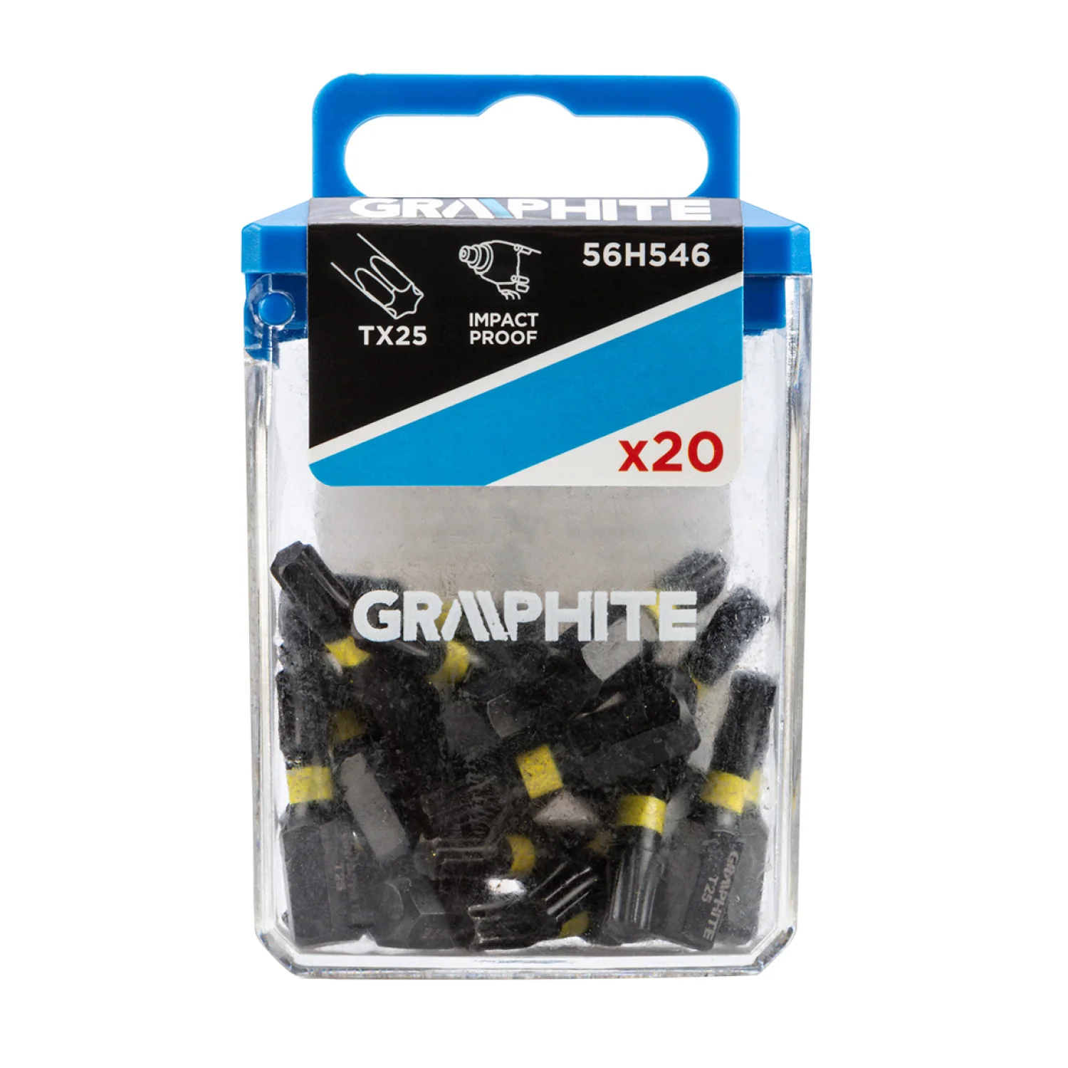 GRAPHITE Torziós ütvecsavarozó bit Torx 25x25mm, 20db