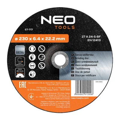 NEO Tisztítókorong fém 230x6.4mm