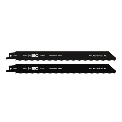 NEO Orrfűrészlap 250mm, fém, INOX, fa, réz, műanyag, alu, 2db