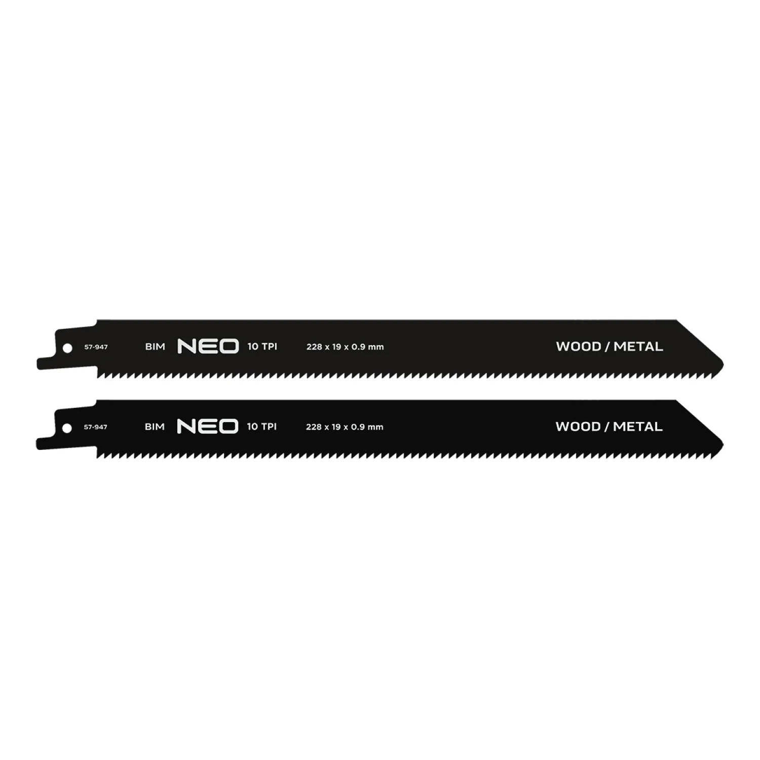 NEO Orrfűrészlap 250mm, fém, INOX, fa, réz, műanyag, alu, 2db