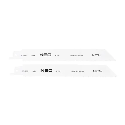 NEO Orrfűrészlap 150mm, fém, INOX, fa, réz, műanyag, alu, 2db