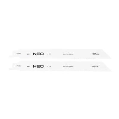 NEO Orrfűrészlap 225mm, fém, INOX, fa, réz, műanyag, alu, 2db
