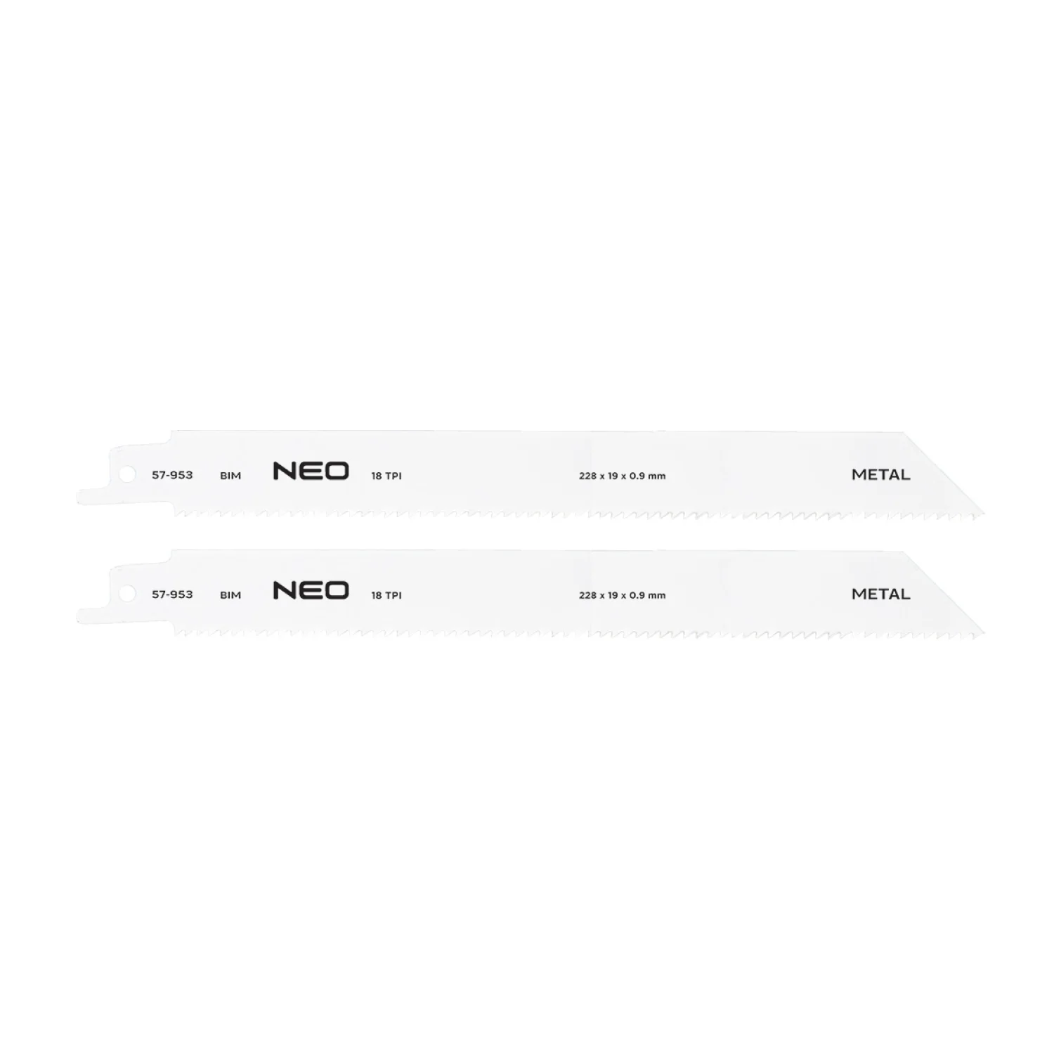 NEO Orrfűrészlap 225mm, fém, INOX, fa, réz, műanyag, alu, 2db