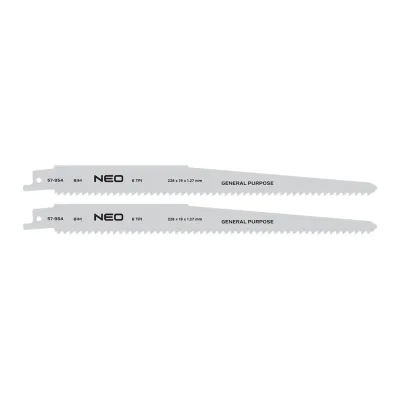 NEO Orrfűrészlap 225mm, fém, INOX, fa, réz, műanyag, alu, 2db