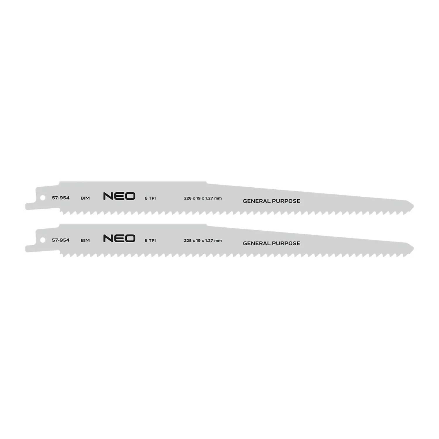 NEO Orrfűrészlap 225mm, fém, INOX, fa, réz, műanyag, alu, 2db