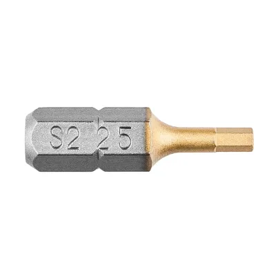 NEO Csavarhúzó bit imbusz 2.5, 25mm, 1/4", 2db, min. rendelés: 3cs csavarhúzók és bitfej