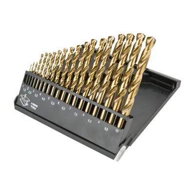 GRAPHITE Csigafúró készlet HSS Titán bevonattal 1-10mm, 19db fúrószár