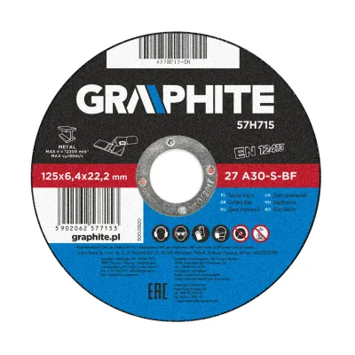 GRAPHITE Tisztítókorong fém 125x6.4mm, min. rendelés: 5db