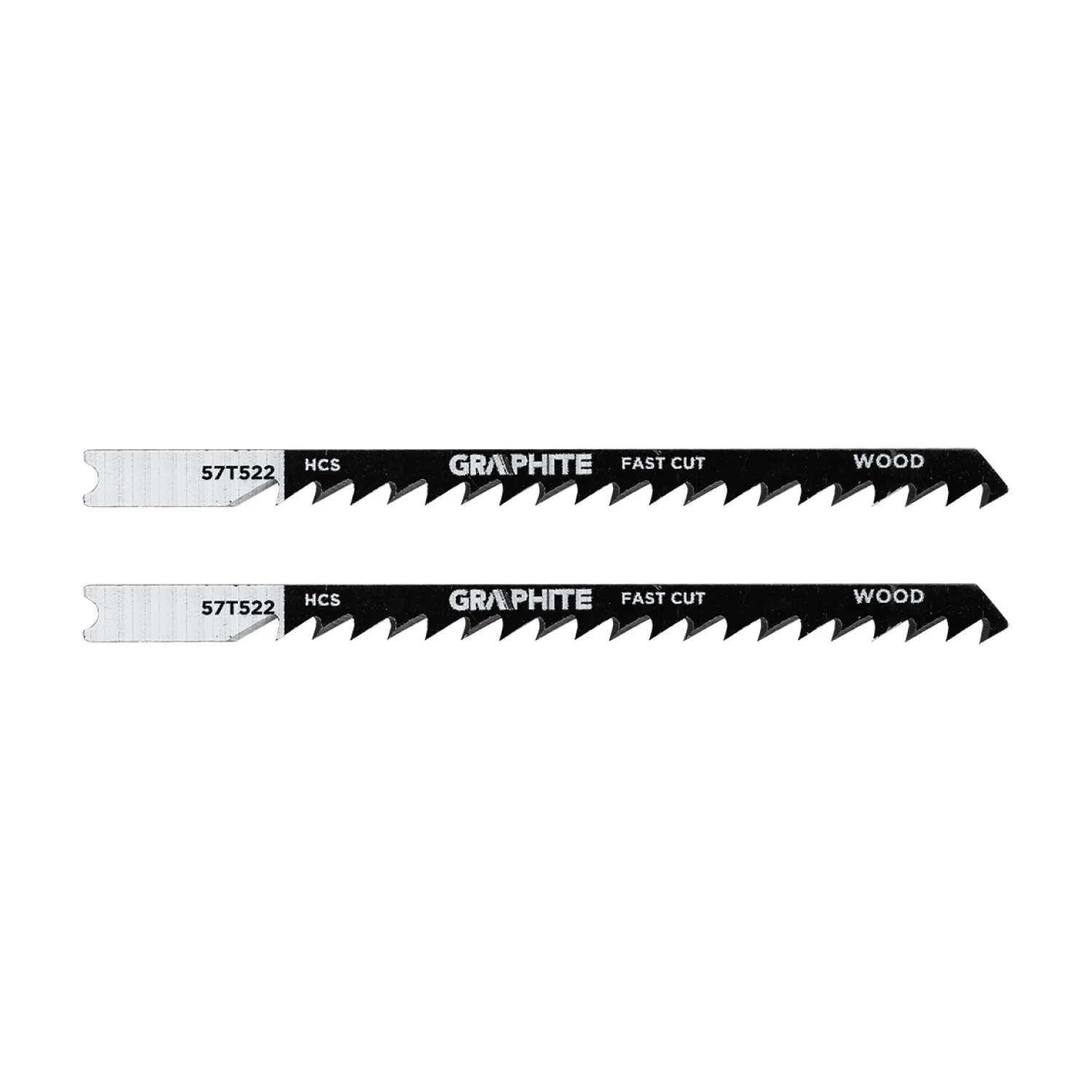 GRAPHITE Dekopírfűrészlap, U-befogó, HCS, 6TPI, 75/100mm, fa-rétegelt lemez, 2db