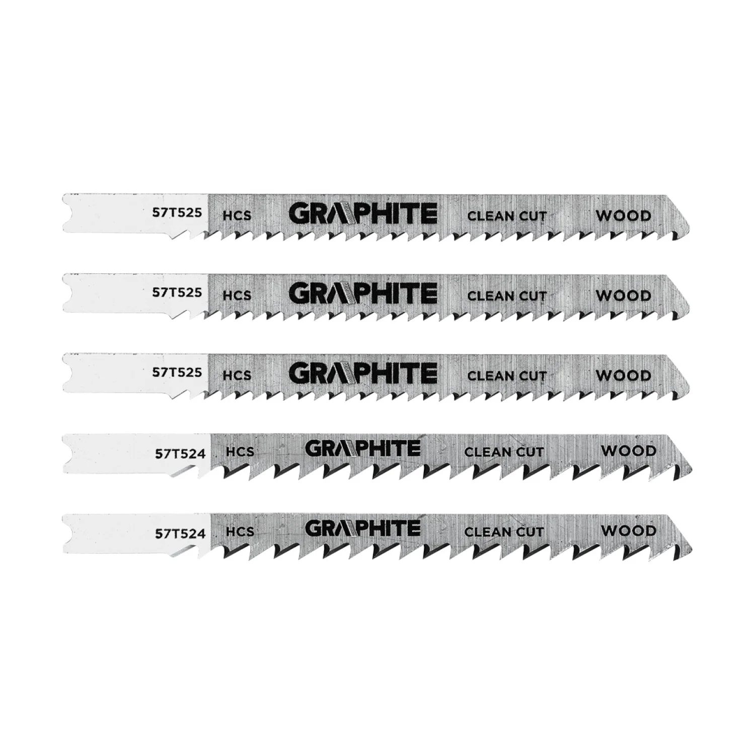 GRAPHITE Dekopírfűrészlap, U-befogó, HCS, 6TPI, 74/100mm, fa-rétegelt lemez, 5db