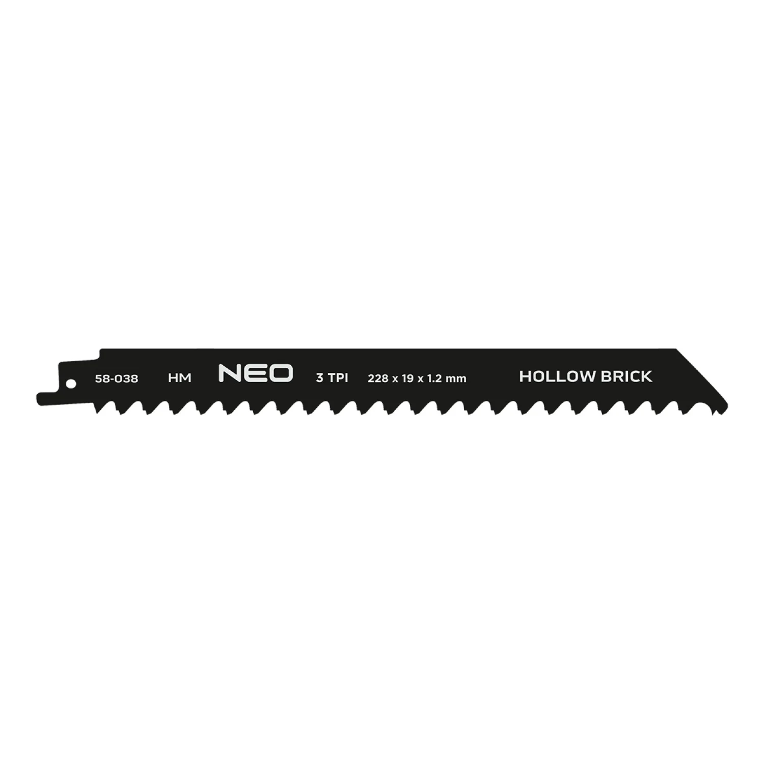 NEO Orrfűrészlap, HM, 228x22x1.5mm, 3TPI