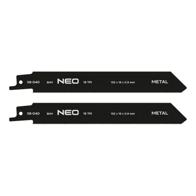 NEO Orrfűrészlap, BI-Metal, 150x19x0.9mm, 18TPI, 2db