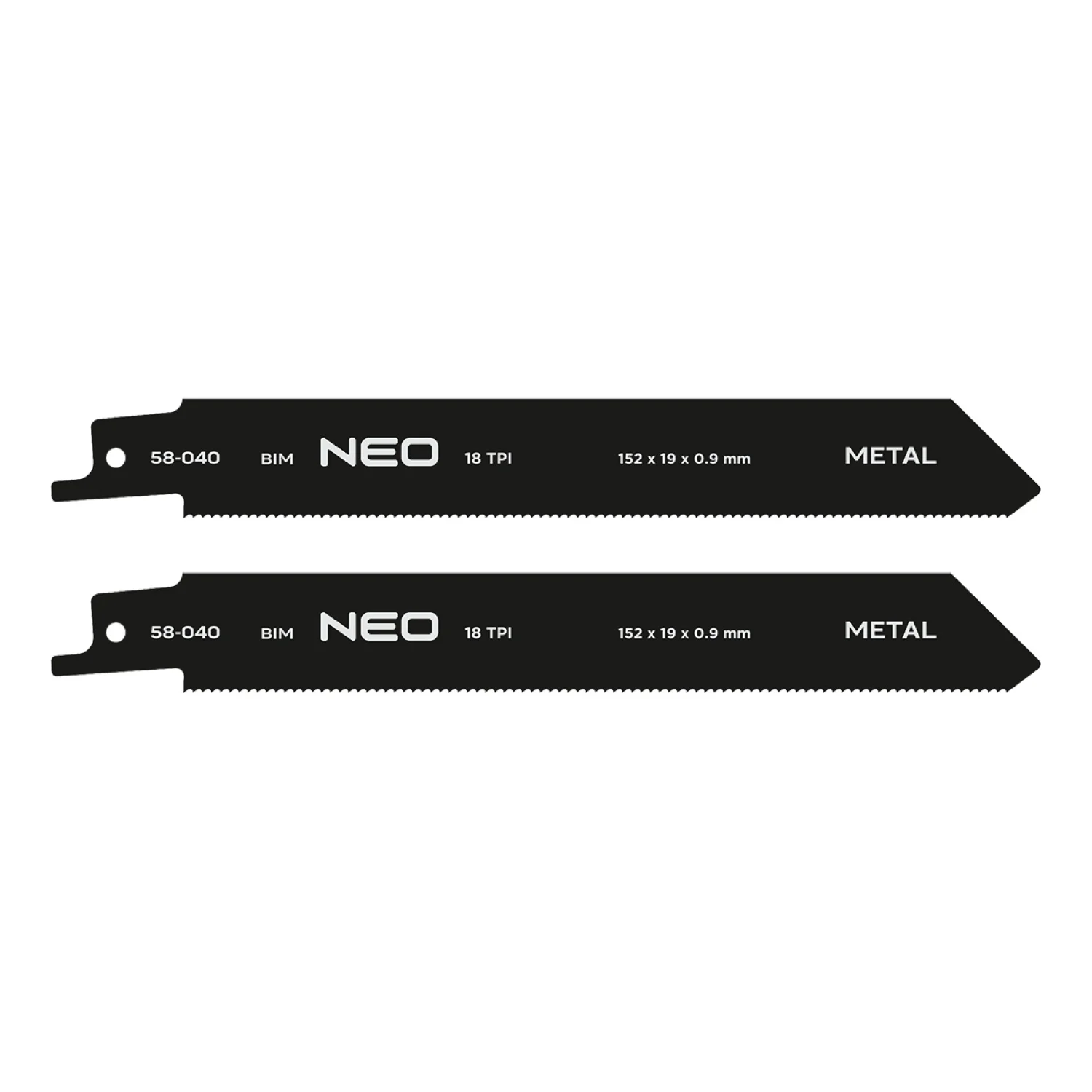 NEO Orrfűrészlap, BI-Metal, 150x19x0.9mm, 18TPI, 2db