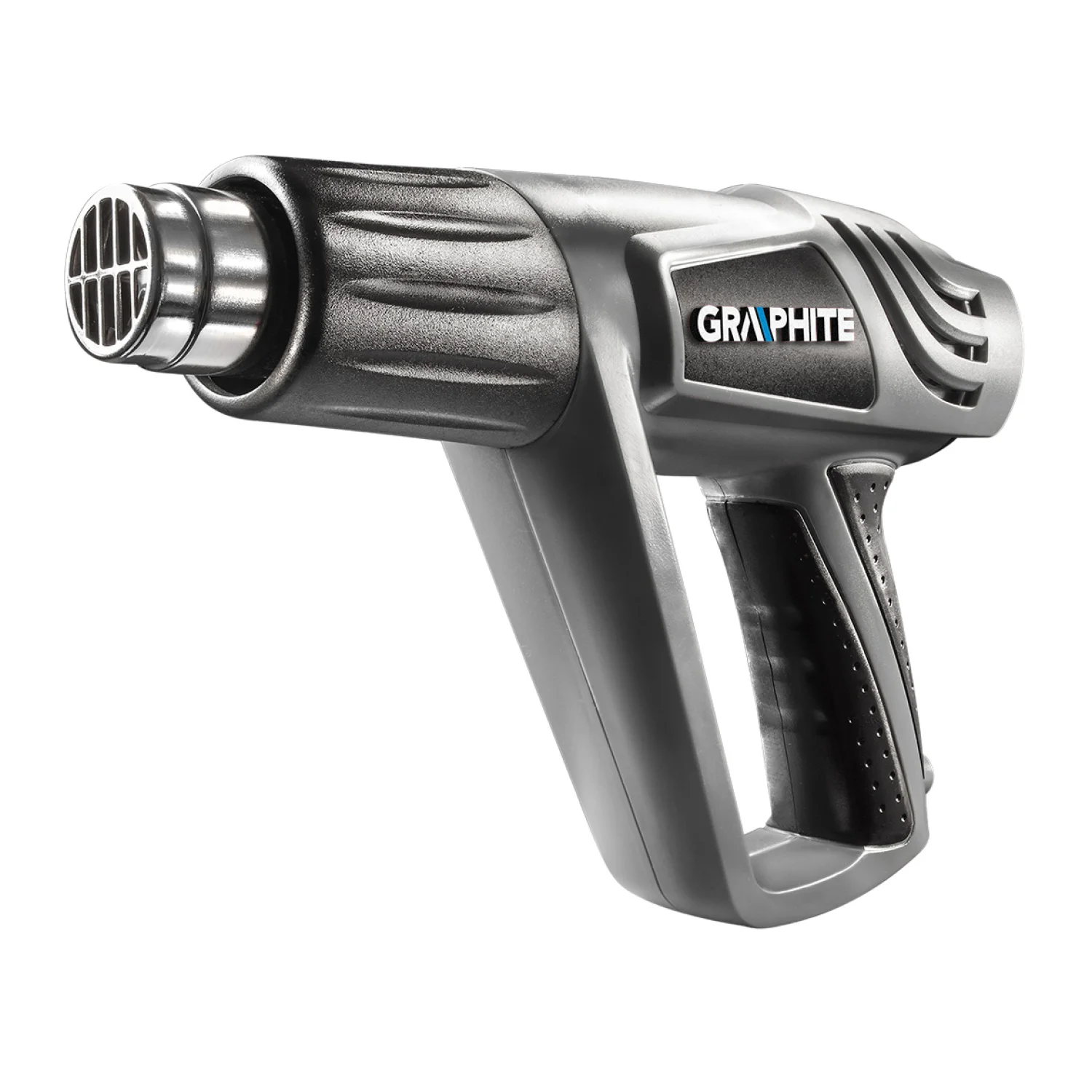 GRAPHITE Hőlégfúvó 2000W, hőfokszabályzós I:25°C, II: 80-600°C, III: 80-600°C, 5db kiegészítő, kofferben