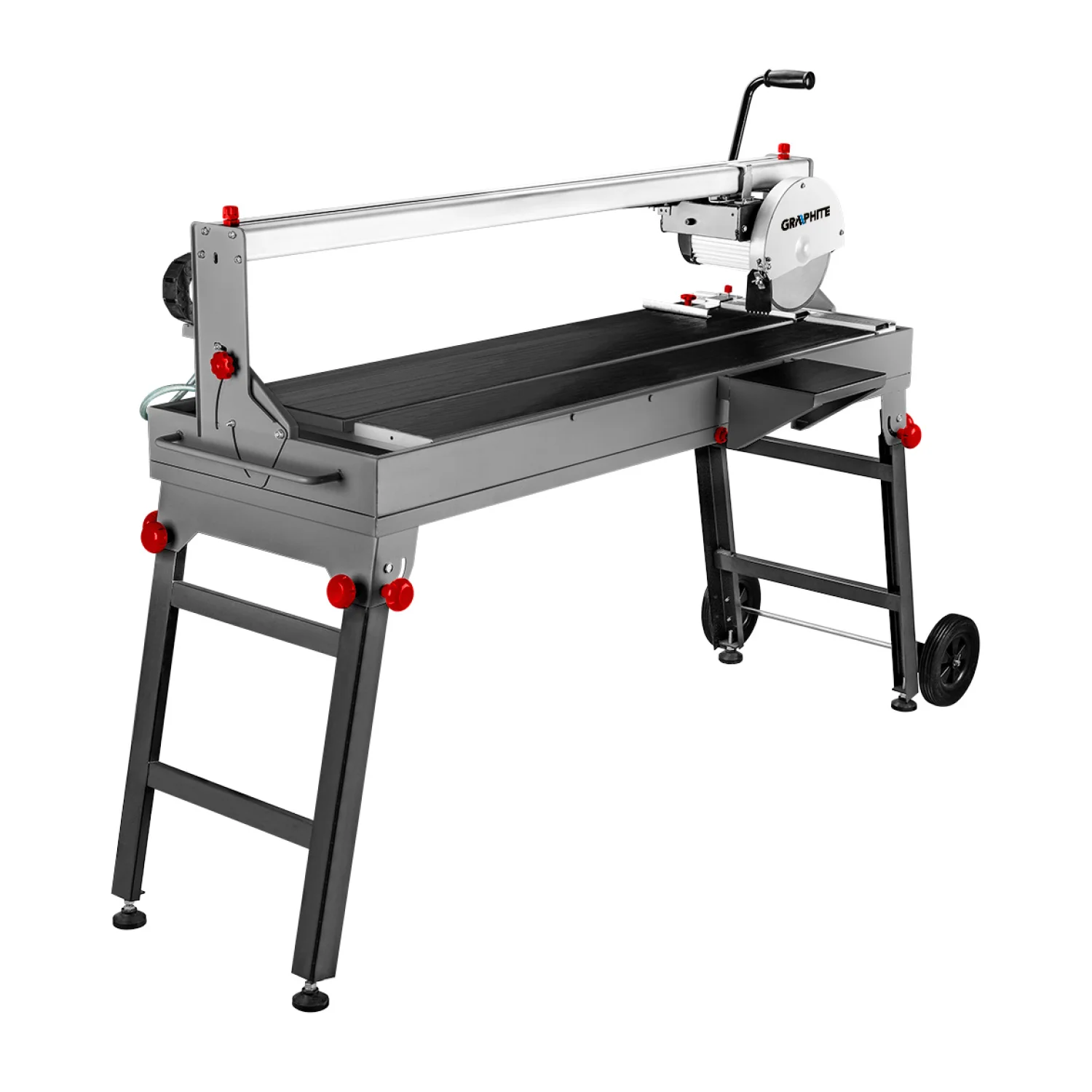 GRAPHITE Csempevágó gép 1200W, 250x25.4mm-es tárcsa, max.vágás hossz:1200mm, PRCD, túlterhelésvédelem
