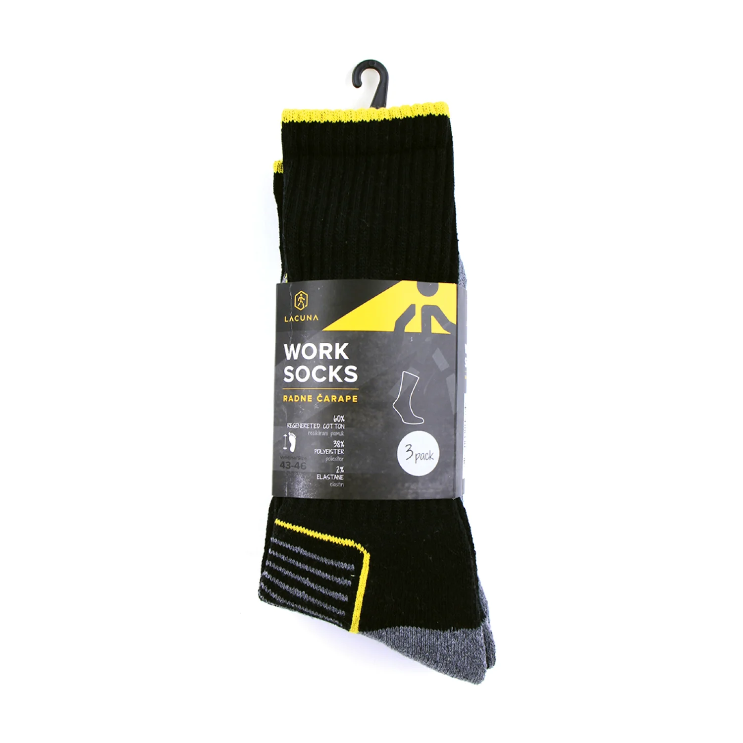 Lacuna Socks BALI grey/black, pack 3/1