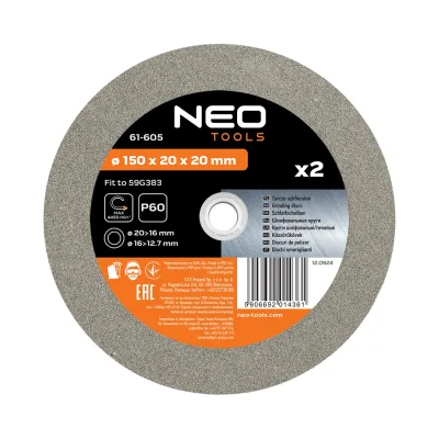 NEO Köszörűkorong 150x20/16/12,7x20mm, 2db