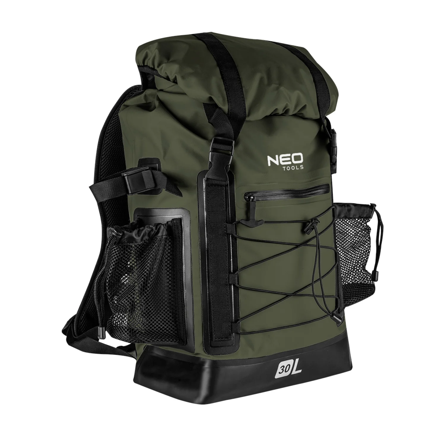NEO Vízálló hátizsák 600D, 30L, 32x63x18cm, sötétzöld