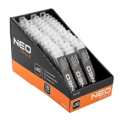 NEO Törhető penge, 18mm, 10db, rendelési egység: 36db festő- és burkolószerszám