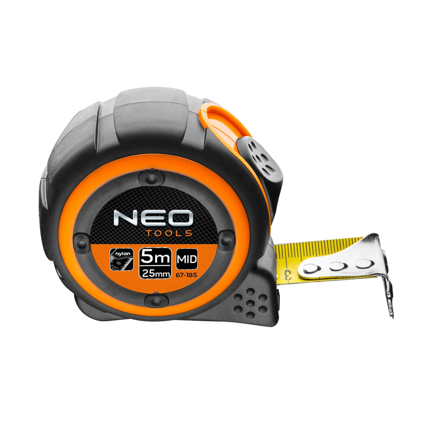 NEO Mérőszalag 5m / 25mm, acél, mágneses